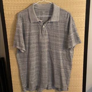 L Gap light gray polo shirt